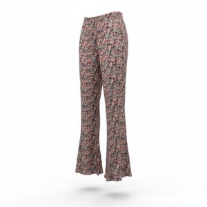 Free People Floral Boot Cut Pants - Pink and Black